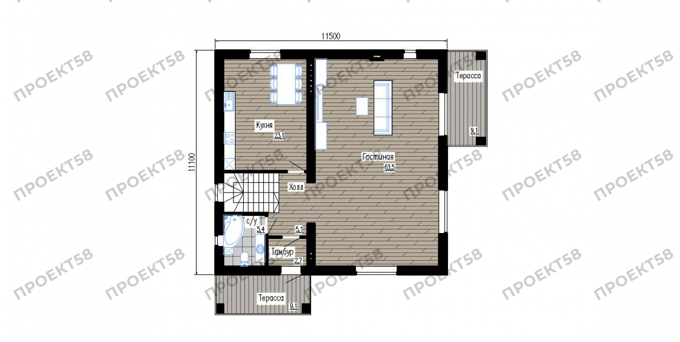 План 1 этажа План 1 этажа