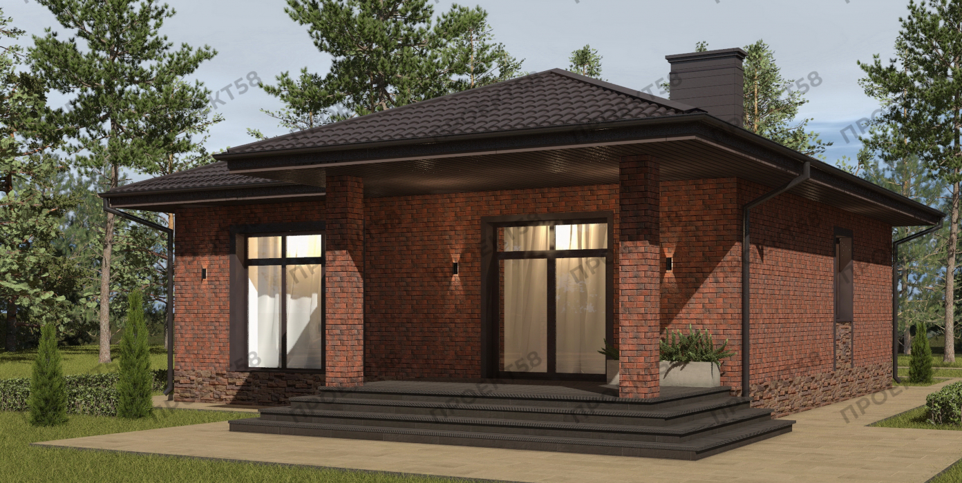 Проект одноэтажного дома Проект одноэтажного дома